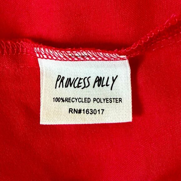 Princess Polly Selby Red Satin Mini Skirt - US Women’s 6 - Picture 7 of 11